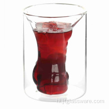 मांसपेशियों के प्रकार के साथ बोरोसिलिकेट ग्लास कप